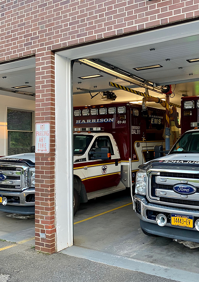 ambulances in garage